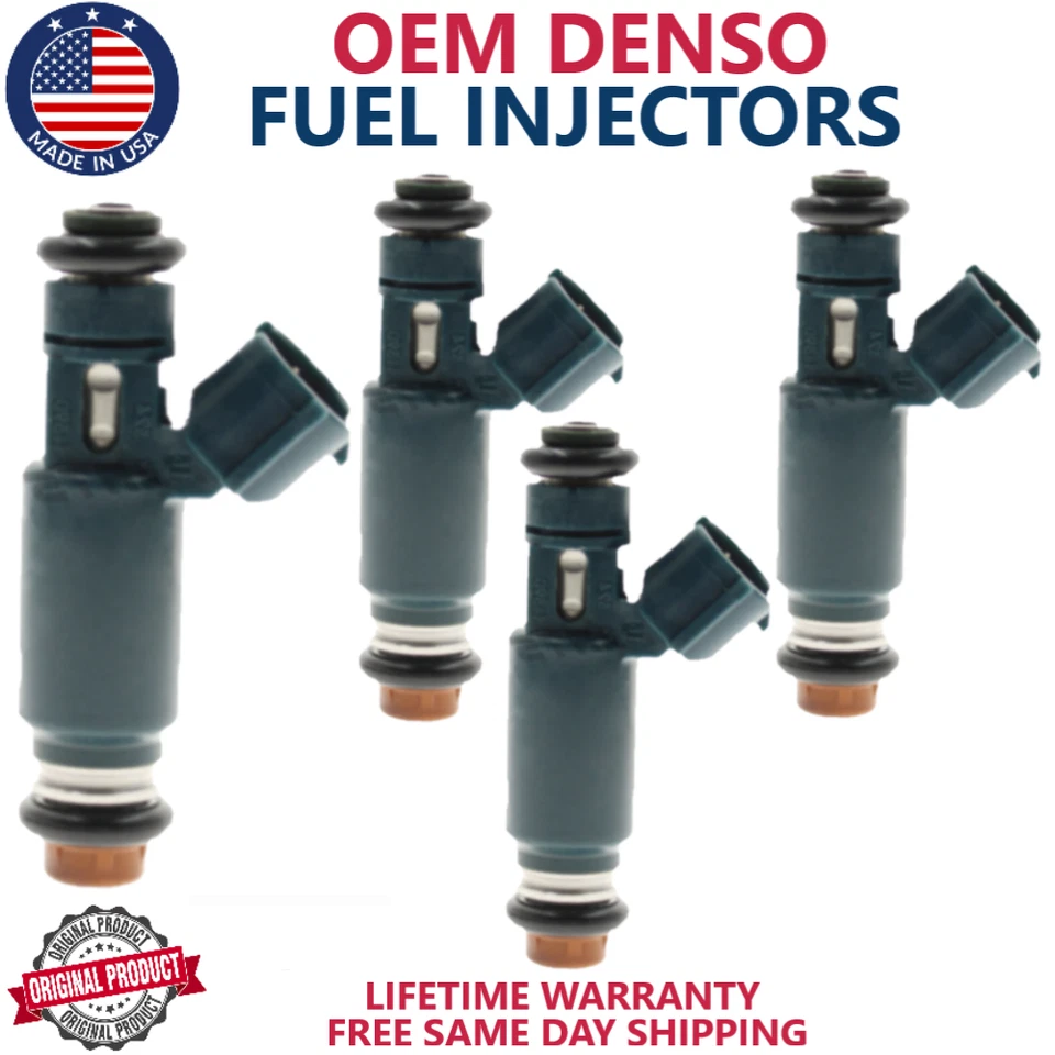 X4 OEM DENSO INYECTORES DE COMBUSTIBLE PARA 2002 2003 2004 2005 2006 Nissan Altima 2,5 L I4 Foto 1 de 2