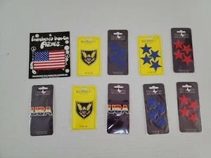 Iron-On Patch Lot 10 USA Flag ,Eagle ,Blue Stars Stripes Americana Army Military - Picture 1 of 8