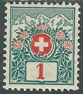 1910 SVIZZERA SEGNATASSE 1 CENT MH * - RA3-7