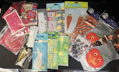 Bolsas de regalo de plástico para violonchelo surtido mixto - piruleta de Halloween/Pascua/San Valentín Foto 1 de 4