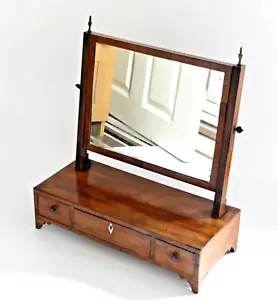 More details for antique victorian mahogany dressing table toilet mirror