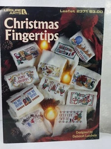 1993 Leisure Arts Leaflet #2371 Christmas Fingertips By Deborah Lambein - Picture 1 of 3