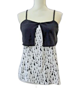 Camiseta sin mangas de seda Anthropologie para niñas de Savoy Silhouette para mujer talla 8 correas trenzadas - Imagen 1 de 11