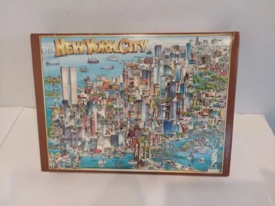 Vintage 1988 New York City 504 Piece Puzzle Made USA Buffalo Games Twin Towers - Image 1 of 4
