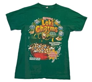 Ript Tultex Loki Charms Green T Shirt Bifrosted Parody Sz S Mischievously Delish - Picture 1 of 8
