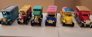Vtg Looking Lot of 6 Collector's Set of Classic Delivery Trucks Plastic Die Cast