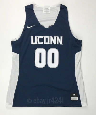 Nike UCONN Huskies Reversible Basketball Team Practice Jersey Women's Navy White Cover