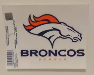Denver Broncos Reusable Static Cling Decal 3.75" x 3.5" NFL - Picture 1 of 1