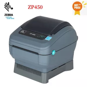 Zebra ZP450 Label Thermal Bar Code Printer USB Serial Connectivity 203 DPI - Picture 1 of 7