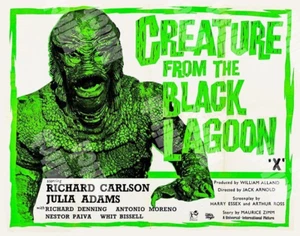 THE CREATURE FROM THE BLACK LAGOON 1960 BRITISH QUAD POSTER LOBBY CARD BQ - Picture 1 of 1