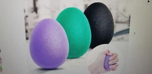 Stress Balls Hand Grip Strength Trainer 3 ct blk,grn and purple - Picture 1 of 2
