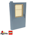 LEGO 1x Sand Blue Train Left Door 1x4x5 with Glass Pane NEW 4181 / 43967 / 35157