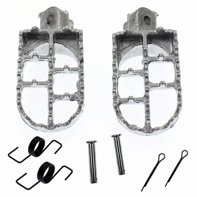 Foot Pegs Fit Yamaha YZ125 YZ250 YZ490 YZ80 Silver 50cc 70cc 90cc 110cc 125cc - Image 1 of 4