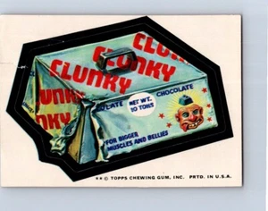 VINTAGE TOPPS WACKY PACKAGE 1970s STICKERS CLUNKY CHOCOLATE NO622 - Picture 1 of 2