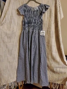 Adorable Summer NWT Gingham NOM Harper Maternity Maxi Dress Size M - Picture 1 of 4