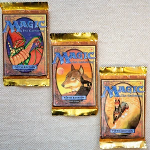 MTG: 3x 5th EDITION Sealed Booster Packs from Box - 3 Packs Magic - English - Picture 1 of 8