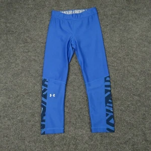 Under Armour Pants Girls Blue Yoga Capri Low Rise Tapered Leg Activewear - Picture 1 of 12