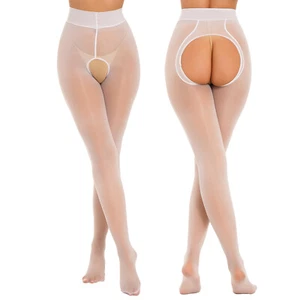 Womens Tights Sheer Pantyhose Shiny Hosiery Footed Lingerie See Through Adult - Picture 1 of 76