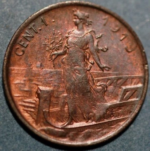 1918 R Italy Centesimo Vittorio Emanuele III KM# 40 - Picture 1 of 2