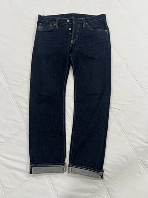 Denim japonés con ribete Iron Heart lavado oscuro 14 oz 777sbr, talla real para hombre 32x31 Foto 1 de 4
