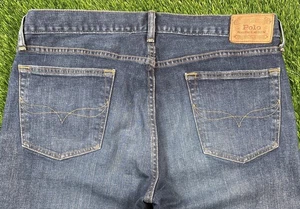 Polo Ralph Lauren Sullivan Slim Jeans Herren 36x30 Blau Dark Wash Straight Denim - Bild 1 von 12