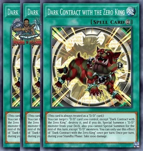 Yugioh! 3x Dark Contract with the Zero King DOOD-EN054 Common 1st Ed NM - Picture 1 of 1