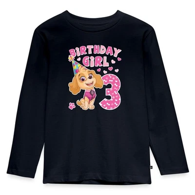 SPREADSHIRT Paw Patrol 3 Jahre Alt Geschenk 3. Geburtstag Skye Kinder Langarmshirt