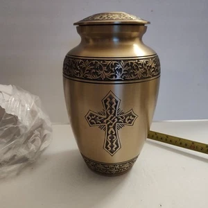 Neu Love of Christ Gold Feuerbestattung Urne, für Asche Erwachsene Urnen 10" mal 6" - Bild 1 von 12