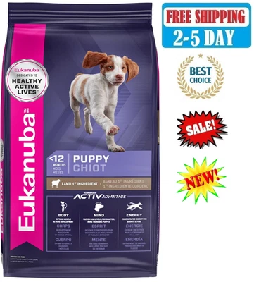 Eukanuba Puppy Lamb First Ingredient Dry Dog Food Premium Nutrition 30 lb Bag - Image 1 of 4