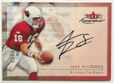 Jake Plummer AUTO #/250 Fleer Autographics Silver 2000 Tradition Autograph SP 00 - Image 1 of 2