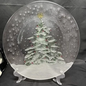 L.E Smith 13" bemalte Platte - Snow Pin im Originalkarton - gebraucht - Bild 1 von 12