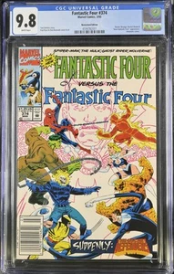 FANTASTIC FOUR #374 3/93 MARVEL CGC 9.8 EDICIÓN QUIOSCO - Imagen 1 de 2