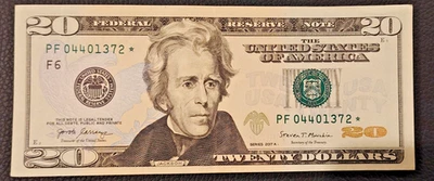 $20 STAR Note – Series 2017A – Fancy lowSerial 04401372 – Fed Reserve Atlanta - Image 1 of 4