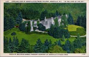Postal Asheville North Carolina Biltmore College #F2 - Imagen 1 de 2