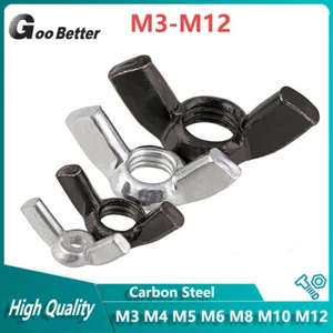 Butterfly Nut Wing Nuts Zinc Plated DIN 315 M3 M4 M5 M6 M8 M10 M12 To Fit Bolts - Picture 1 of 8