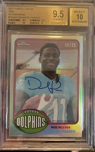 Devante Parker RC 2015 Topps Chrome 1976 Refractor Auto SP 06/25 BGS 9.5 *Rare* - Picture 1 of 2
