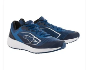 Alpinestars Blue White Meta Road Casual Motorcycle Riding Shoes Size 9 10 - Picture 1 of 17