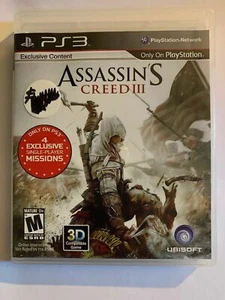 ASSASSINS CREED III - PS3 - COMPLETE W/ MANUAL - FREE S/H - (T3) - Picture 1 of 1