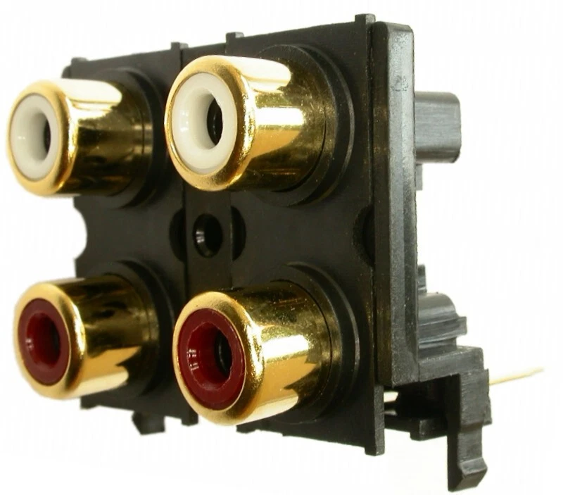 LIH SHENG Cinch Buchse 4 polig, RCA in verschiedenen Farbkombinationen und Ausführungen