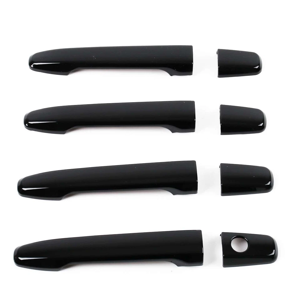 Door Handle Cover Trim For 07-20 Mitsubishi Outlander 08 Lancer EVO Glossy Black - Image 1 of 1