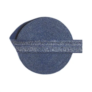 Glitter Foldover Elastic FOE 5/8" Hair Tie Headband Sewing Trim 50 100 Yard Roll - Picture 1 of 41