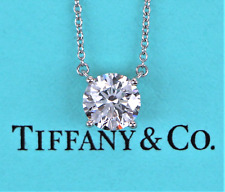 $39,000 Tiffany & Co Platinum 1.50ct G VVS1 Round Diamond Pendant 18" Necklace
