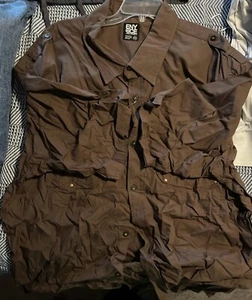 Men’s Short Sleeve Brown Pilot Shirt 6x - Picture 1 of 2
