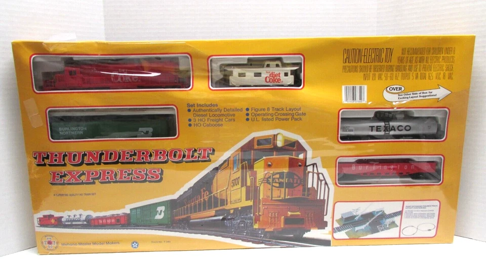 Vintage 1990s IHC MEHANO Thunderbolt Express HO Train Set