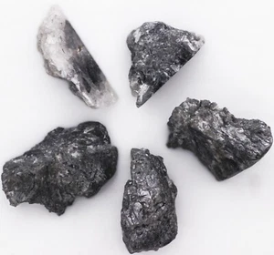 4.74Ct 5 Piece Raw Uncut Diamond Gemstone Natural Rough Loose Grey Black Diamond - Picture 1 of 8