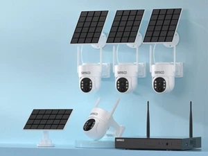 8CH Wireless Solar Powered CCTV Security System Kit 4MP WiFi Audio PTZ Camera - Picture 1 of 20