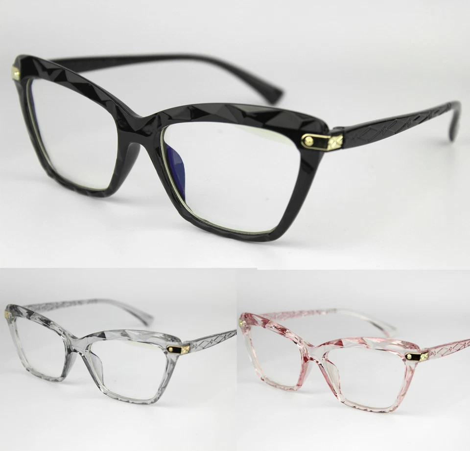 Clear Lens Fashion Glasses Cat Eye Vintage Retro 80s 90s Womens - Image 1 of 1