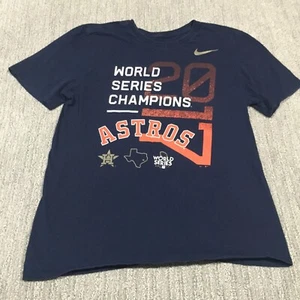 Houston Astros Nike Shirt Womens Medium Blue Baseball MLB Ladies World Series - Picture 1 of 14