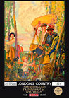 VINTAGE Transport POSTER London's Country No.5 Hop Pickers Kent Print A3 A4