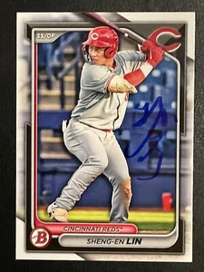 Shang-En Lin Signed Card 2024 1st Bowman In Person (IP) Autograph Auto - Picture 1 of 2